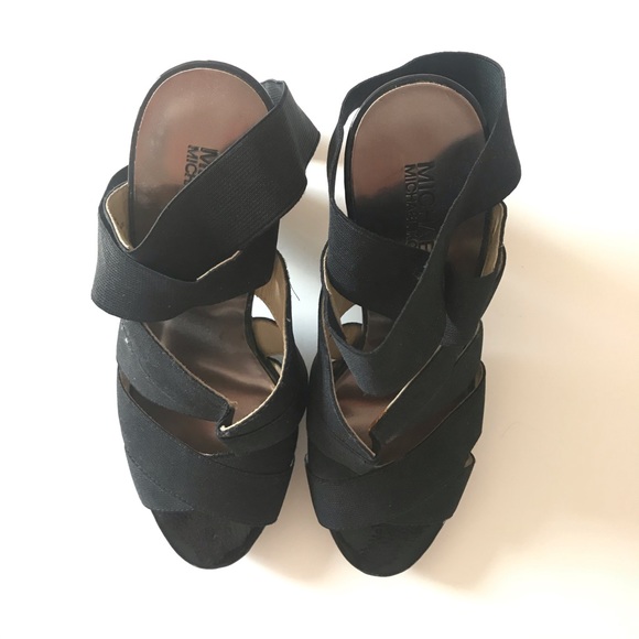 Michael Kors Jillian Cross Strap Platform Heels - Picture 4 of 7